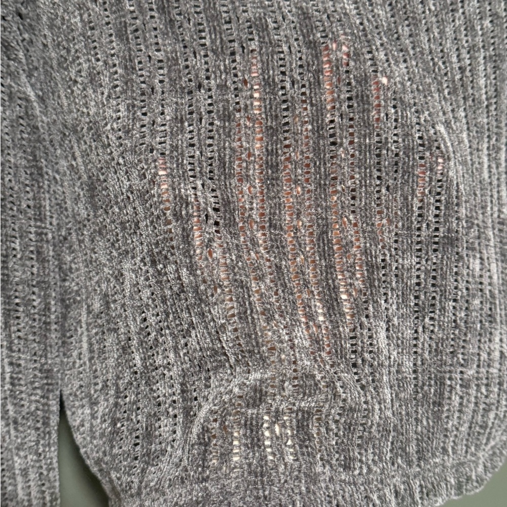 Hollister Charcoal Open Knit Top - Picture 3 of 4